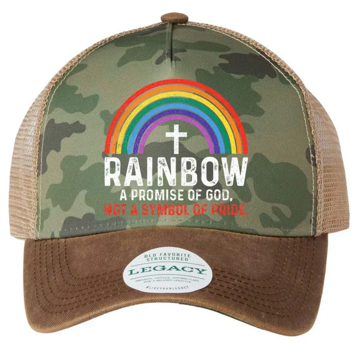 Rainbow A Promise Of God Not A Symbol Of Pride Legacy Tie Dye Trucker Hat