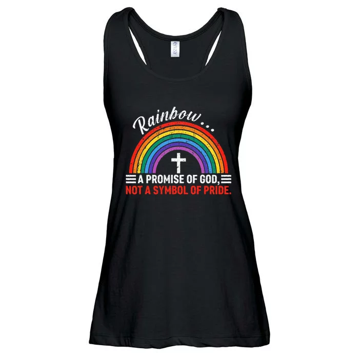 Rainbow A Promise Of God Not A Symbol Of Pride Ladies Essential Flowy Tank