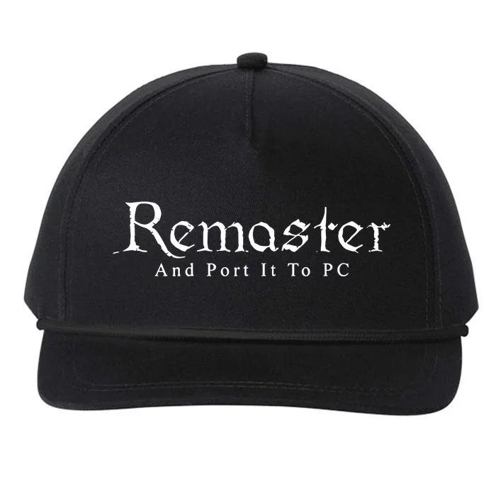 Remaster And Port It To Pc Snapback Five-Panel Rope Hat