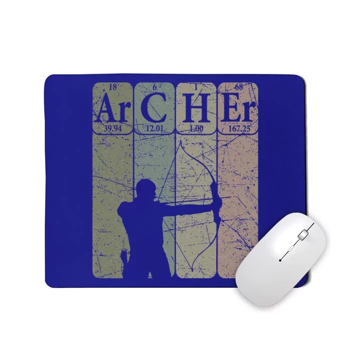 Retro Archer Periodic Table Elements Bow Hunting Archery Mousepad