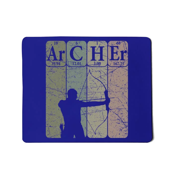 Retro Archer Periodic Table Elements Bow Hunting Archery Mousepad