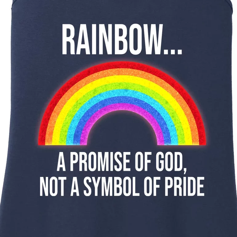 Rainbow A Promise Of God Not A Symbol Of Pride Ladies Essential Tank