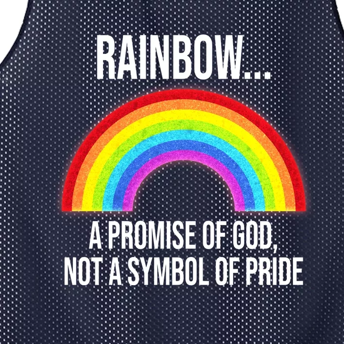 Rainbow A Promise Of God Not A Symbol Of Pride Mesh Reversible Basketball Jersey Tank