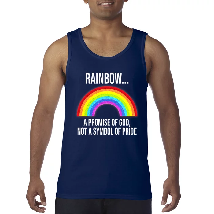 Rainbow A Promise Of God Not A Symbol Of Pride Tank Top