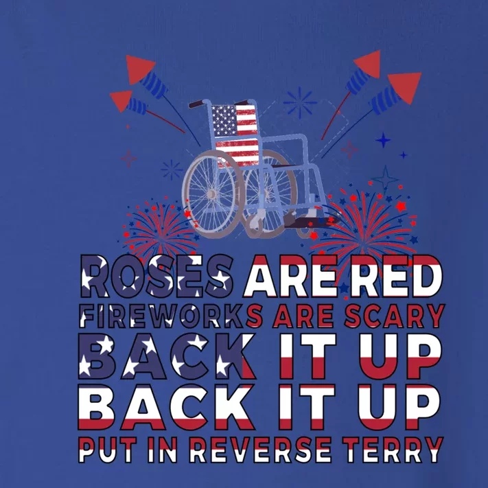 Roses Are Red Firework Are Scary Back It Up Terry July 4th Meaningful Gift Toddler Long Sleeve Shirt