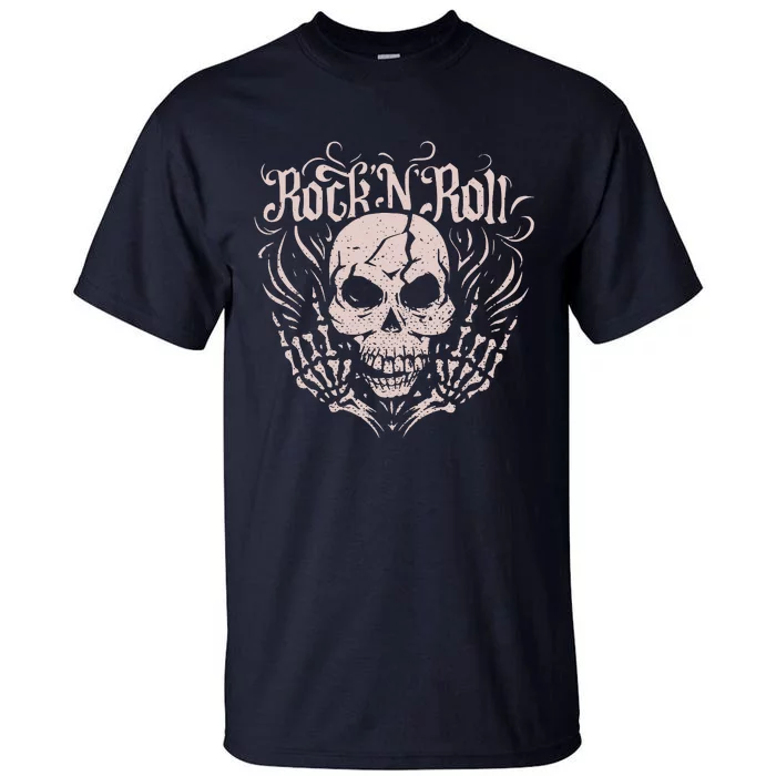 Rock And Roll Skeleton Hand Tall T-Shirt