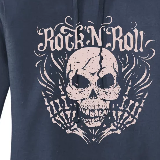 Rock And Roll Skeleton Hand Women's Pullover Hoodie