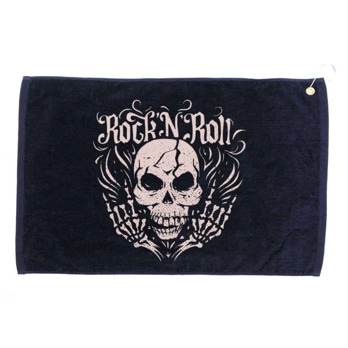 Rock And Roll Skeleton Hand Grommeted Golf Towel