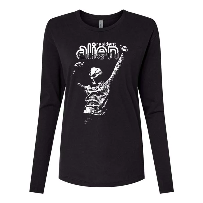 Resident Alien Womens Cotton Relaxed Long Sleeve T-Shirt