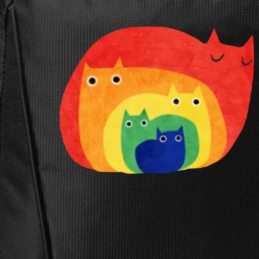 Rainbow Art Retro Cats City Backpack