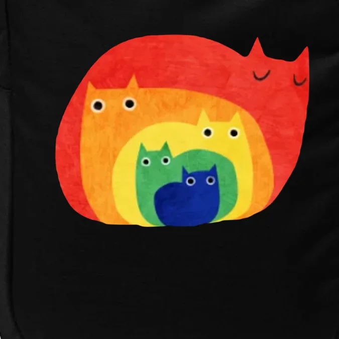 Rainbow Art Retro Cats Impact Tech Backpack