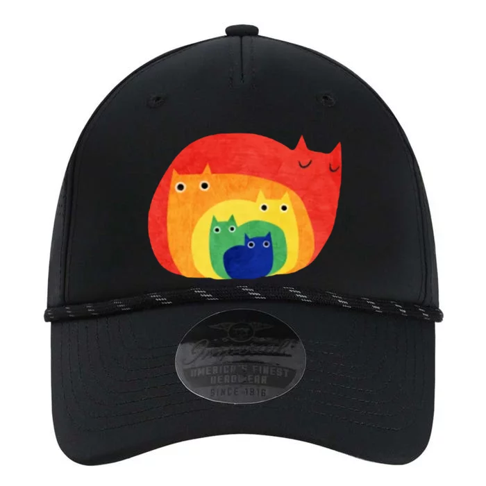 Rainbow Art Retro Cats Performance The Dyno Cap