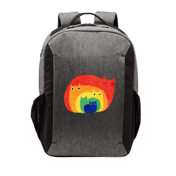 Rainbow Art Retro Cats Vector Backpack