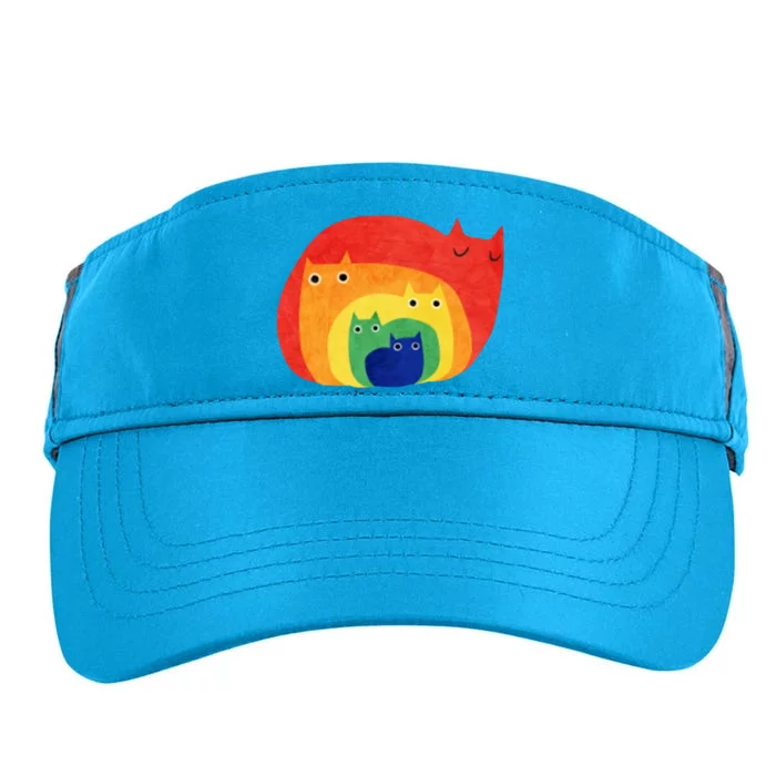 Rainbow Art Retro Cats Adult Drive Performance Visor