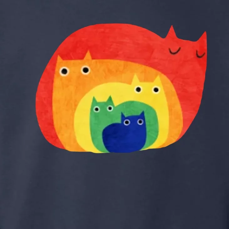 Rainbow Art Retro Cats Toddler Hoodie