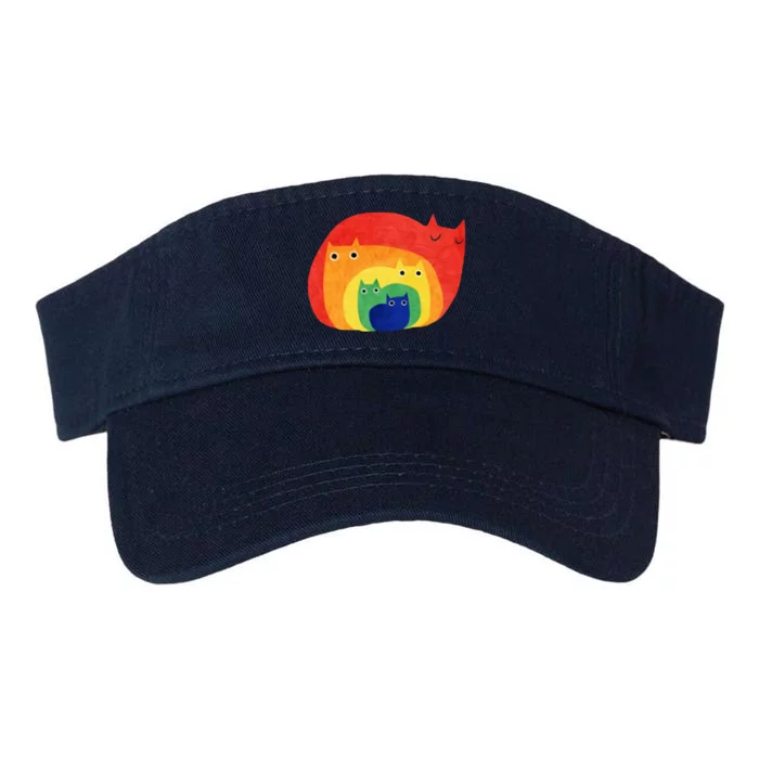 Rainbow Art Retro Cats Valucap Bio-Washed Visor