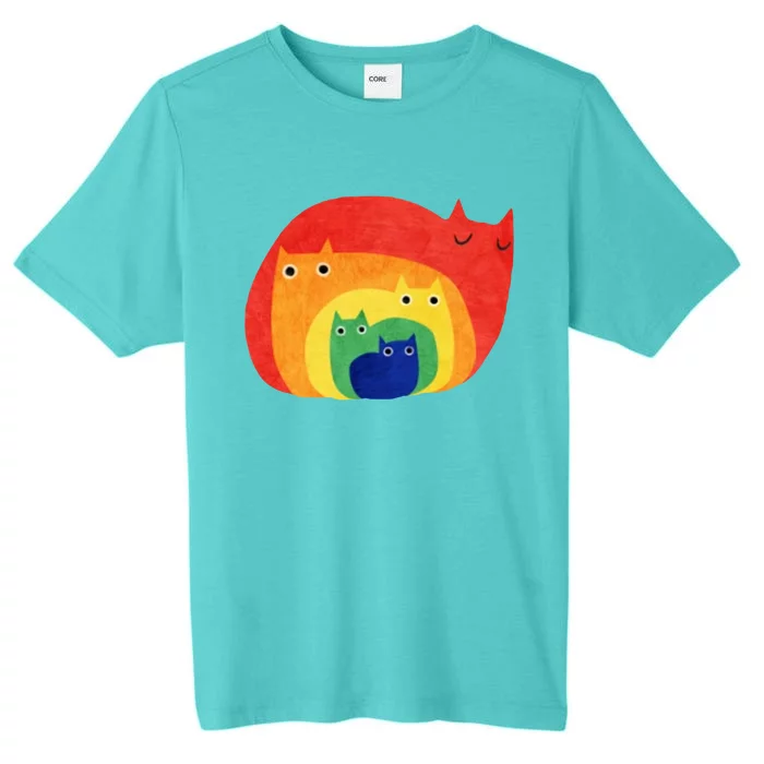 Rainbow Art Retro Cats ChromaSoft Performance T-Shirt