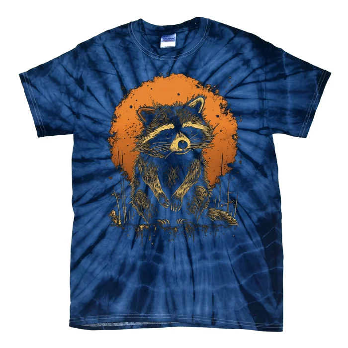 Raccoon Animal Retro Style Graphic Tees for Boy Tie-Dye T-Shirt