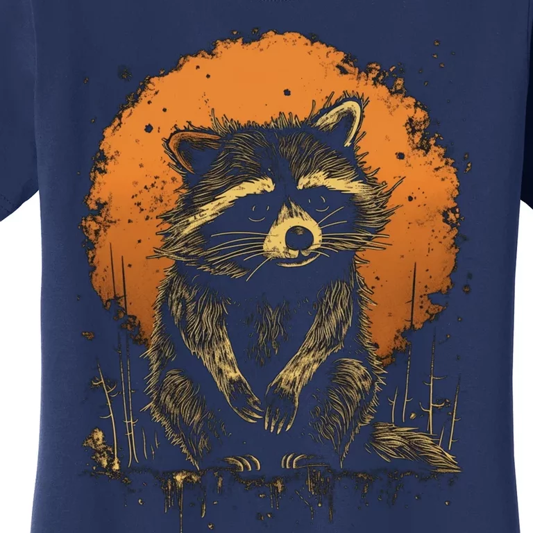 Raccoon Animal Retro Style Graphic Tees for Boy Women's T-Shirt