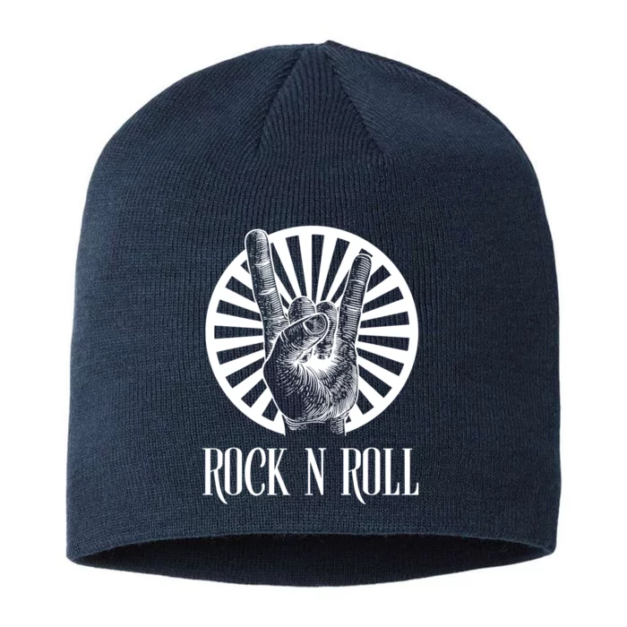 Rock And Roll Heavy Metal Hand Sign 8 1/2in Sustainable Knit Beanie