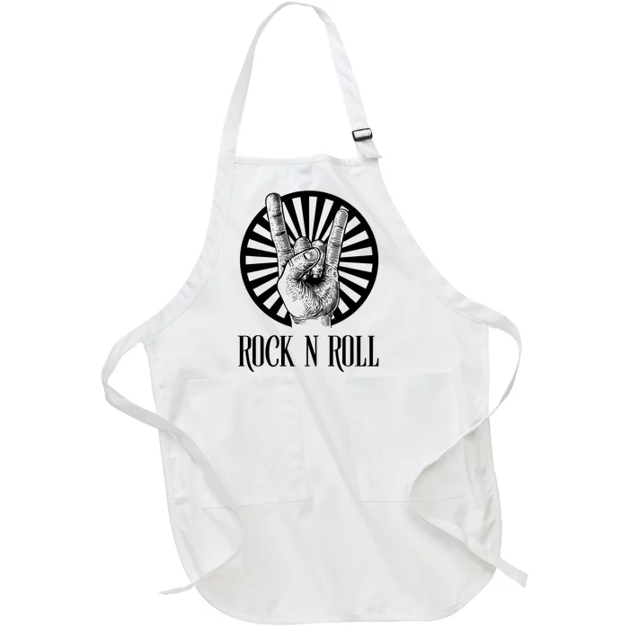 Rock And Roll Heavy Metal Hand Sign Full-Length Apron With Pocket