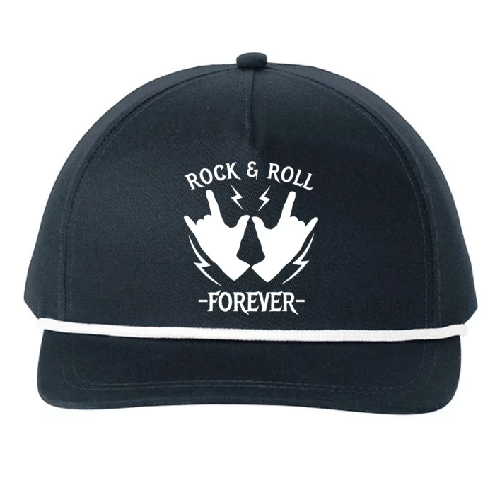 Rock And Roll Forever Snapback Five-Panel Rope Hat