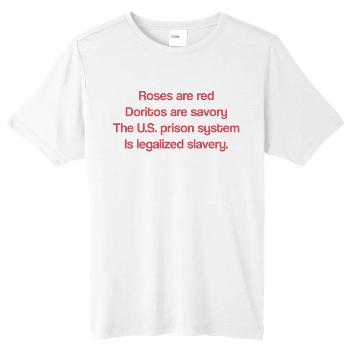 Roses Are Red Doritos Are Savory The U.S. Prison System Is Legalized Slavery ChromaSoft Performance T-Shirt