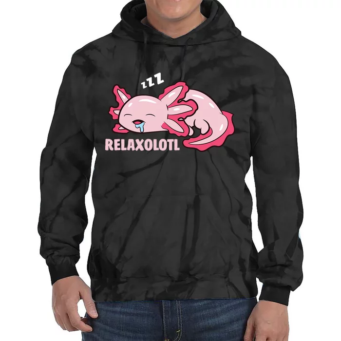 Relaxolotl Axolotls Tie Dye Hoodie