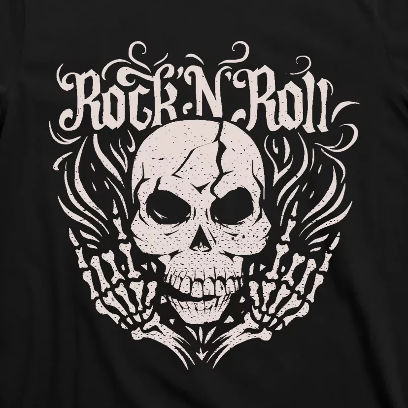 Rock And Roll Skeleton Hand T-Shirt