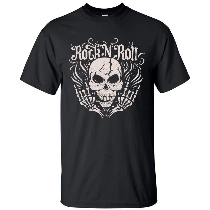 Rock And Roll Skeleton Hand Tall T-Shirt