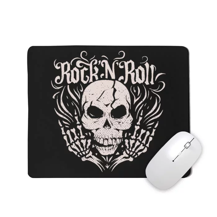 Rock And Roll Skeleton Hand Mousepad