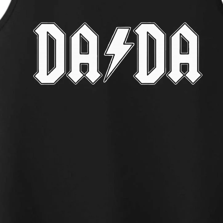 Rock And Roll Dada FatherS Day For New Dad For Him Dada Performance Tank