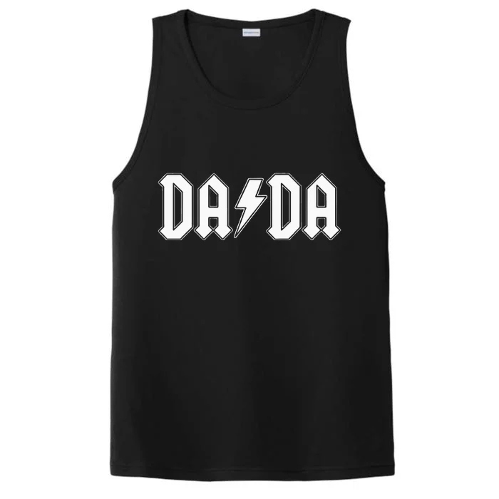 Rock And Roll Dada FatherS Day For New Dad For Him Dada Performance Tank