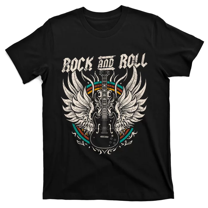 Rock And Roll Guitar Vintage Rock Music T-Shirt