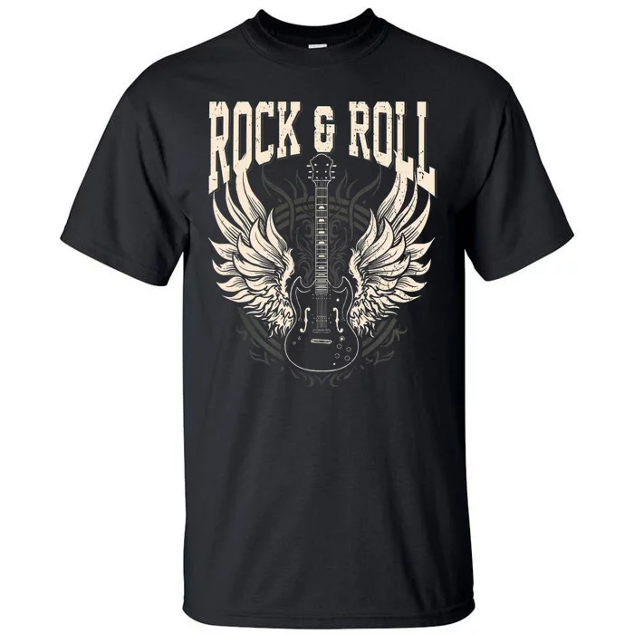 Rock And Roll Lover Gifts Cool Electric Guitar Concert Band Tall T-Shirt