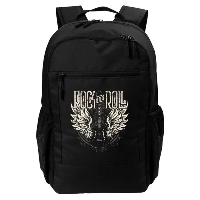 Rock And Roll Electric Guitar Wings Music Concert Guitarist Daily Commute Backpack