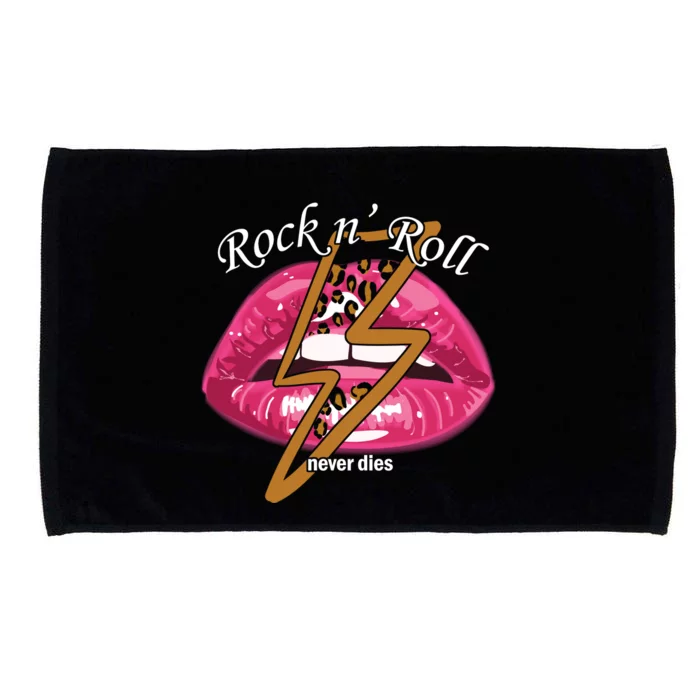 Rock And Roll Never Dies Lips Microfiber Hand Towel