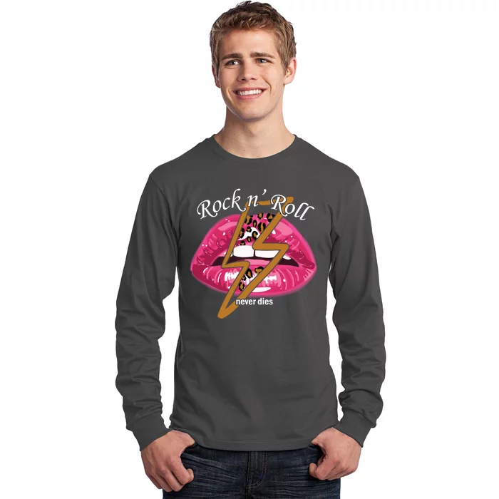 Rock And Roll Never Dies Lips Long Sleeve Shirt