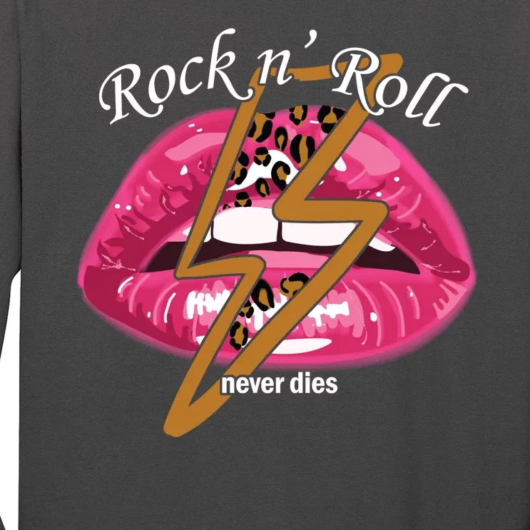 Rock And Roll Never Dies Lips Long Sleeve Shirt