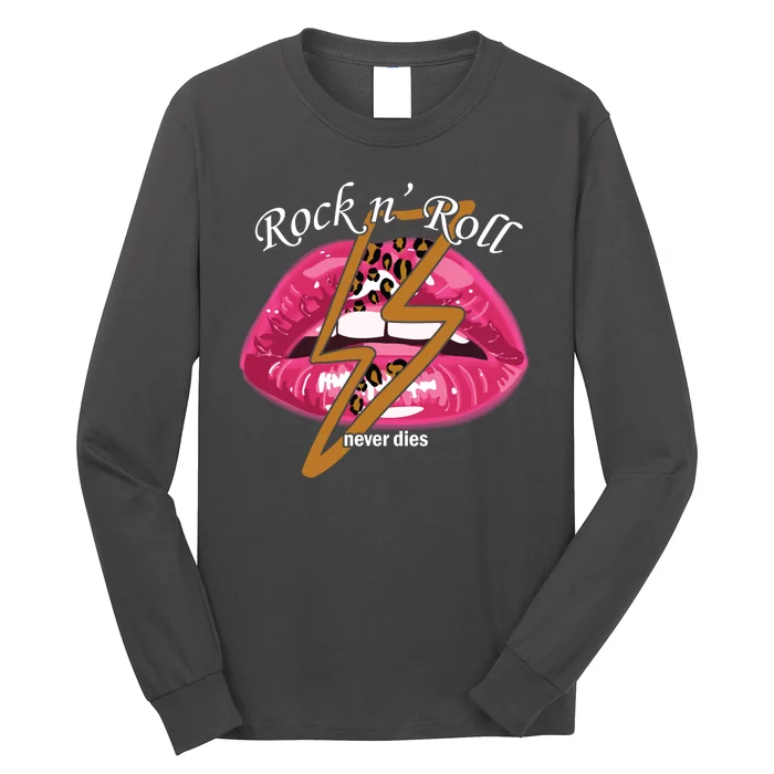 Rock And Roll Never Dies Lips Long Sleeve Shirt