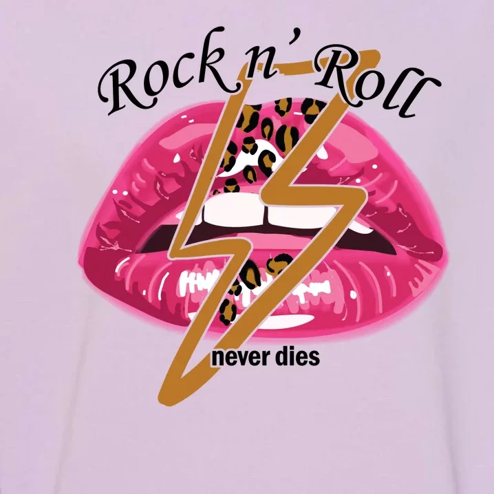 Rock And Roll Never Dies Lips Garment-Dyed Sweatshirt