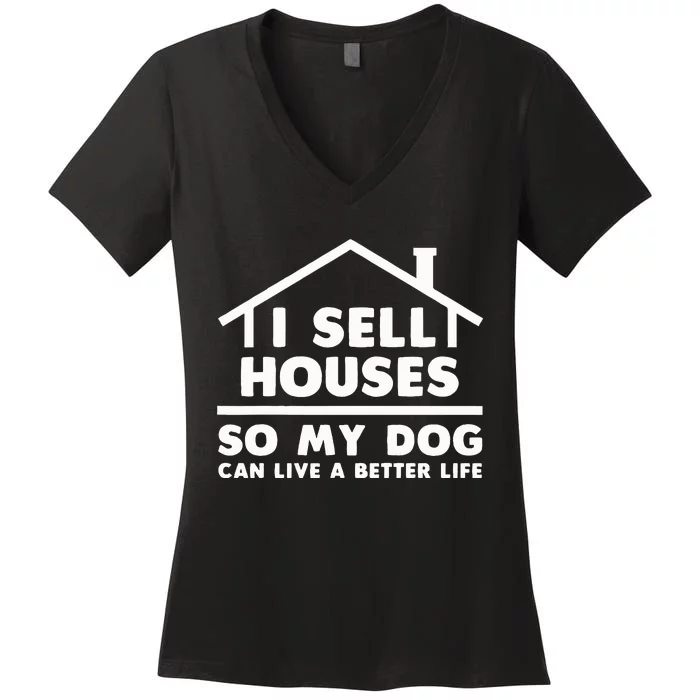 Realtor Art Real Estate House Lovers Women's V-Neck T-Shirt