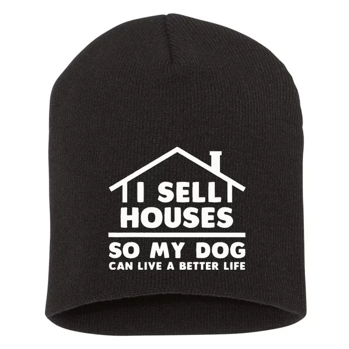 Realtor Art Real Estate House Lovers Short Acrylic Beanie