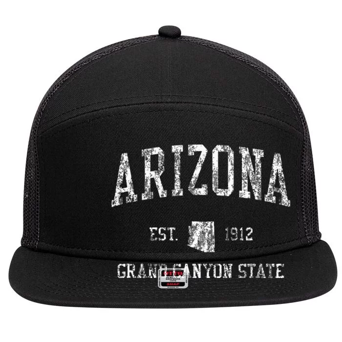 Retro Arizona 7 Panel Mesh Trucker Snapback Hat