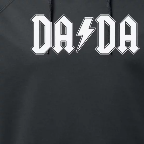 Rock and Roll Dada Father's Day For New Dad for Him Dada Performance Fleece Hoodie