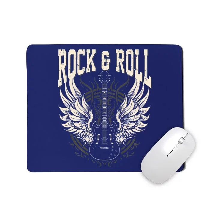 Rock And Roll Lover Gifts Cool Electric Guitar Concert Band Mousepad