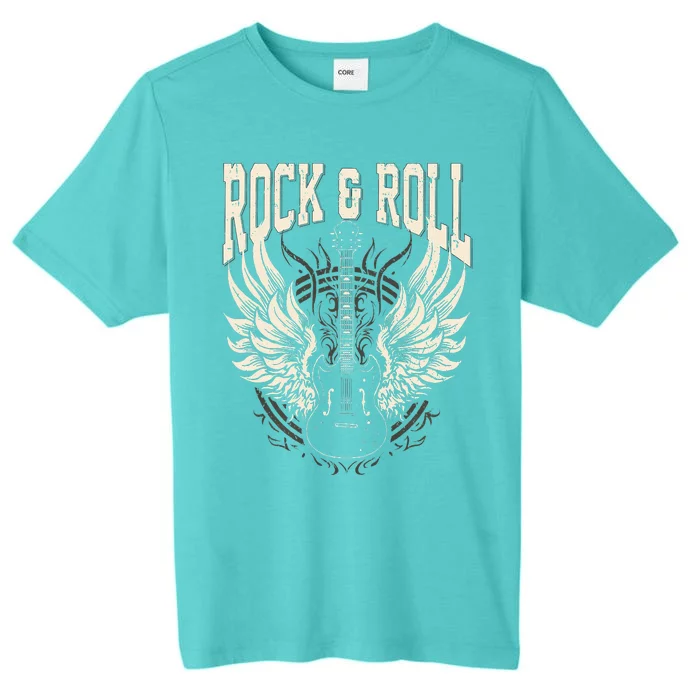 Rock And Roll Lover Gifts Cool Electric Guitar Concert Band ChromaSoft Performance T-Shirt