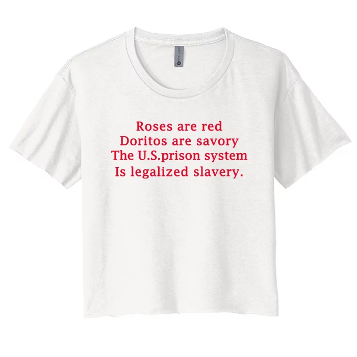 Roses Are Red Doritos Are Savory The U.S. Prison Women's Crop Top Tee