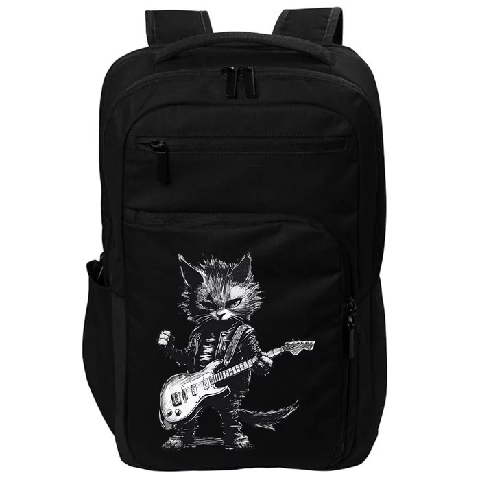 Rock And Roll Cat Guitar Impact Tech Backpack