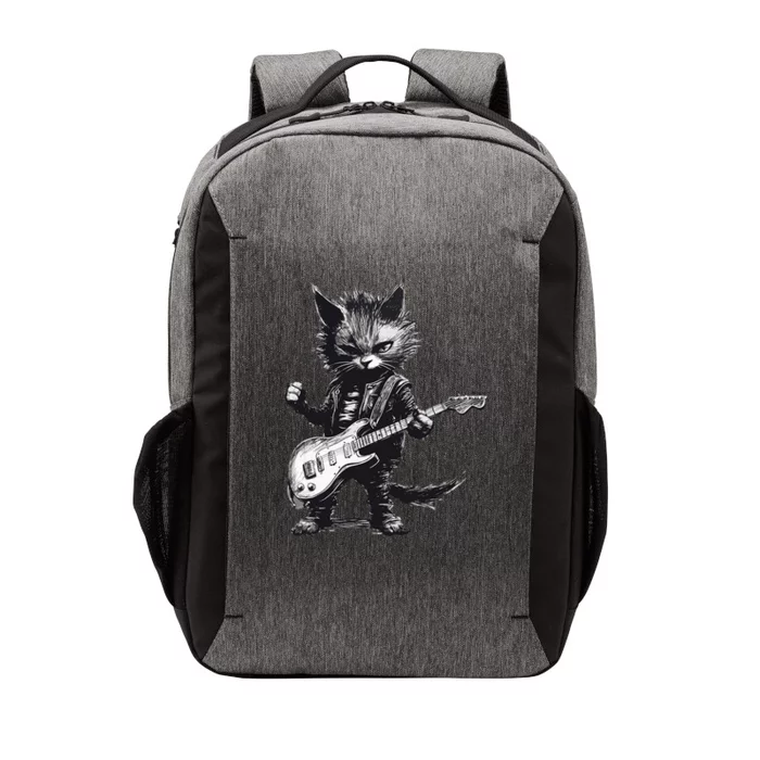 Rock And Roll Cat Guitar Vector Backpack